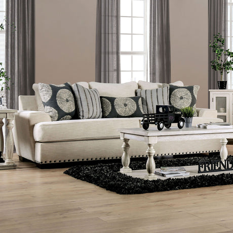 Germaine Ivory Sofa from Furniture of America - Luna Furniture