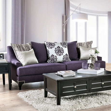 Sisseton Purple Sofa from Furniture of America - Luna Furniture