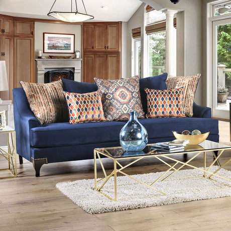 Sisseton Navy Sofa from Furniture of America - Luna Furniture