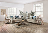 Catarina Beige/Teal Sofa from Furniture of America - Luna Furniture