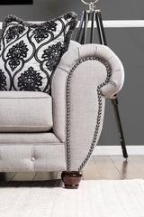 Viviana Gray/Black Loveseat from Furniture of America - Luna Furniture