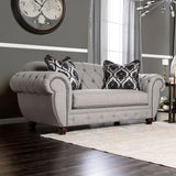 Viviana Gray/Black Loveseat from Furniture of America - Luna Furniture