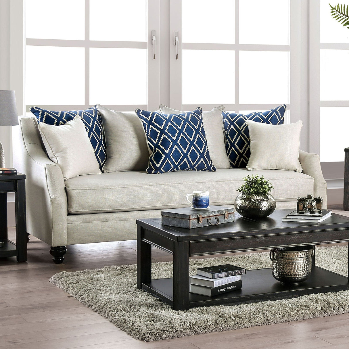 Nefyn Ivory Sofa from Furniture of America - Luna Furniture