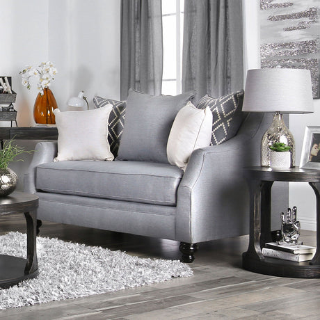 Nefyn Gray Loveseat from Furniture of America - Luna Furniture