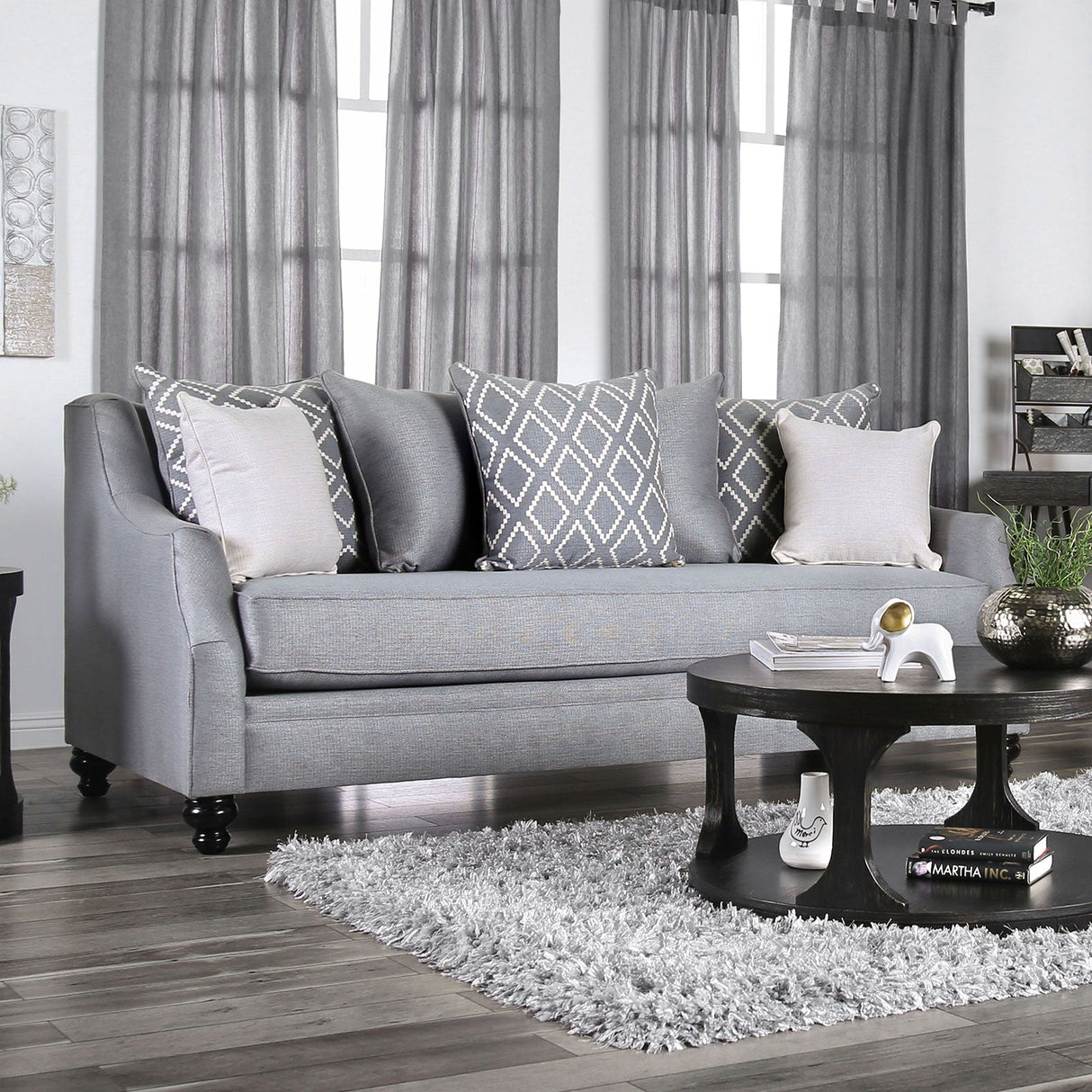 Nefyn Gray Sofa from Furniture of America - Luna Furniture