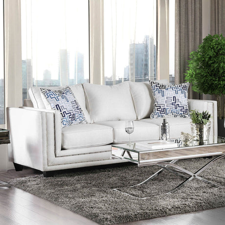 Ilse Off-White/Blue Sofa from Furniture of America - Luna Furniture