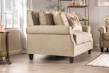 Briana Beige/Gold Loveseat from Furniture of America - Luna Furniture