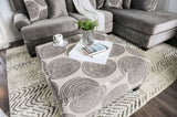 Bonaventura Gray/Pattern Ottoman from Furniture of America - Luna Furniture