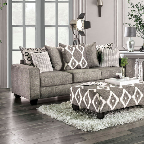 Basie Gray Sofa from Furniture of America - Luna Furniture