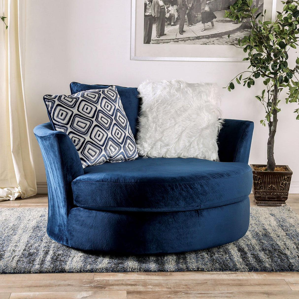 Waldport Navy Chair from Furniture of America - Luna Furniture