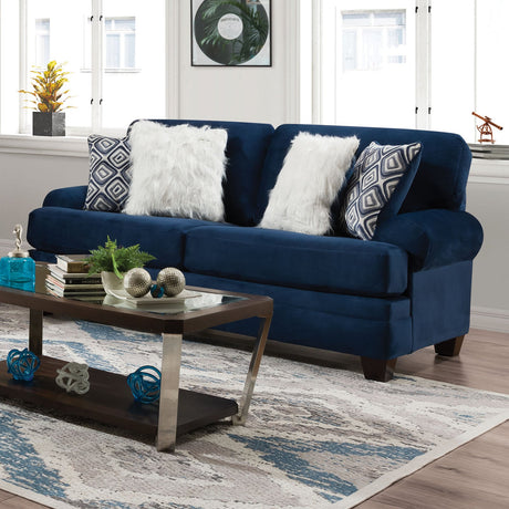 Waldstone Navy Sofa from Furniture of America - Luna Furniture