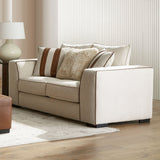 Ulvery Beige/Brown Loveseat from Furniture of America - Luna Furniture