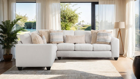 Iroquois Cream/Tan Sectional from Furniture of America - Luna Furniture