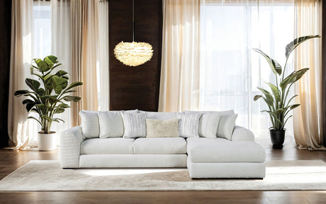 Newberg Ivory Sectional from Furniture of America - Luna Furniture