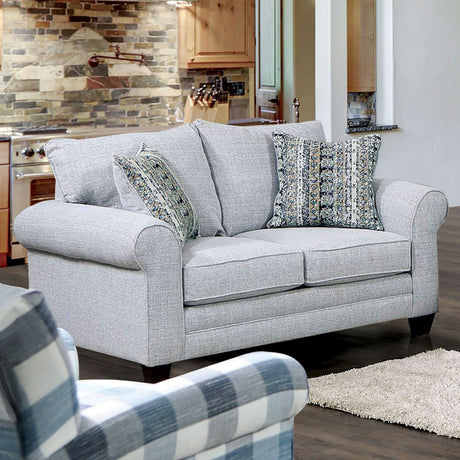 Aberporth Gray Loveseat from Furniture of America - Luna Furniture