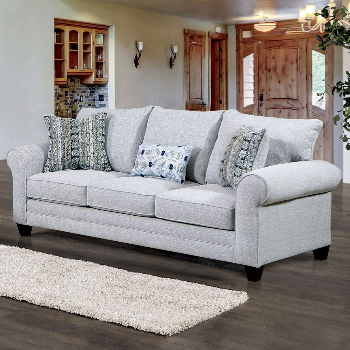 Aberporth Gray Sofa from Furniture of America - Luna Furniture