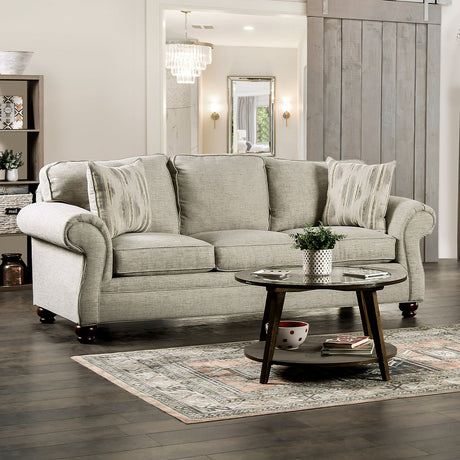 Amaya Cream Sofa from Furniture of America - Luna Furniture