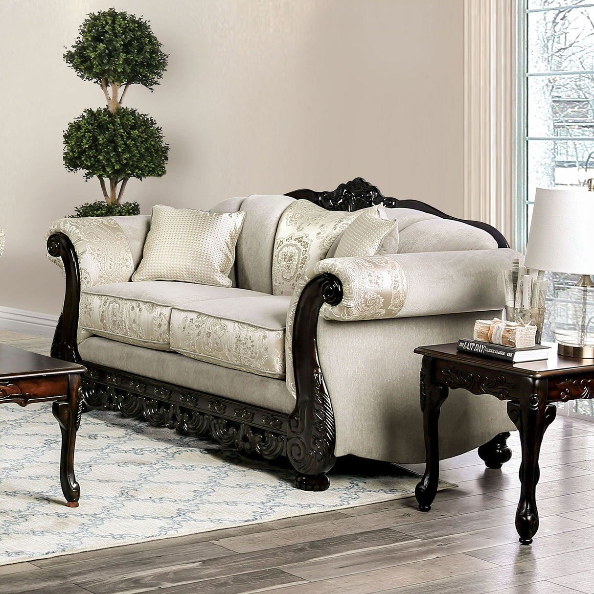 Newdale Ivory Loveseat from Furniture of America - Luna Furniture