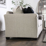 Belsize Light Taupe/Black Loveseat from Furniture of America - Luna Furniture