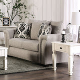 Belsize Light Taupe/Black Loveseat from Furniture of America - Luna Furniture