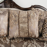 Andalusia Light Brown/Dark Cherry Loveseat from Furniture of America - Luna Furniture