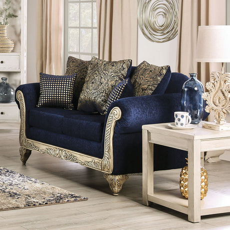 Marinella Royal Blue Loveseat from Furniture of America - Luna Furniture