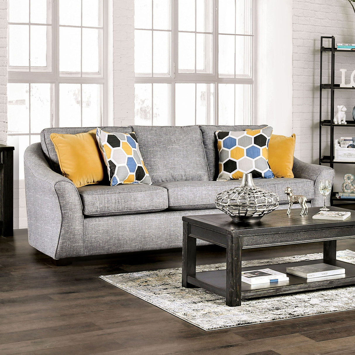 Jarrow Light Gray Sofa from Furniture of America - Luna Furniture