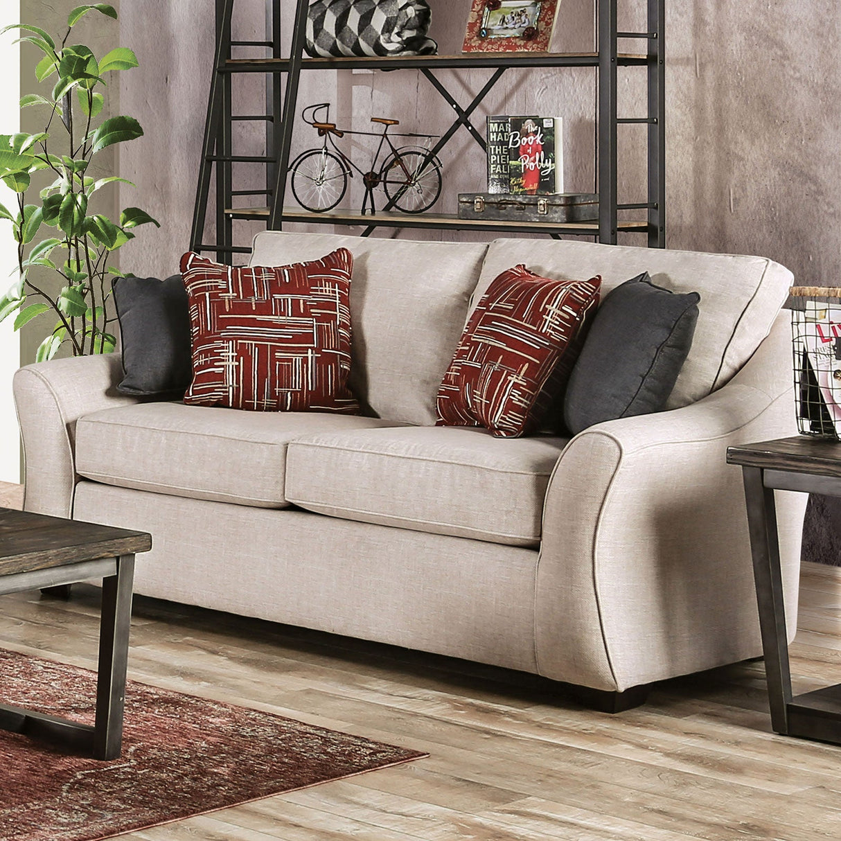 Jarrow Ivory Loveseat from Furniture of America - Luna Furniture