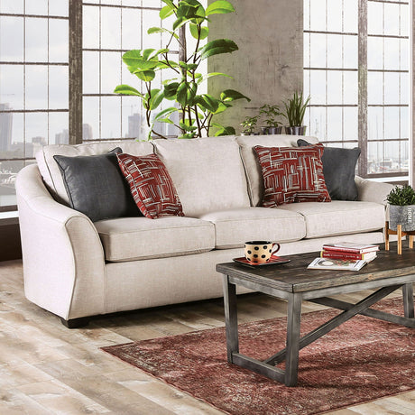 Jarrow Ivory Sofa from Furniture of America - Luna Furniture