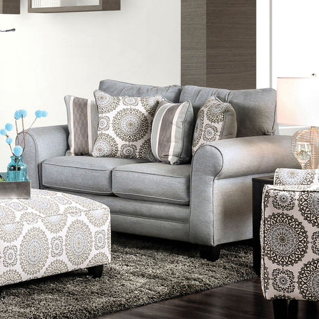 Misty Blue Gray Loveseat from Furniture of America - Luna Furniture