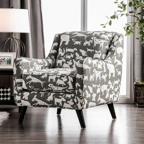 Patricia Pattern Animal Pattern Chair from Furniture of America - Luna Furniture