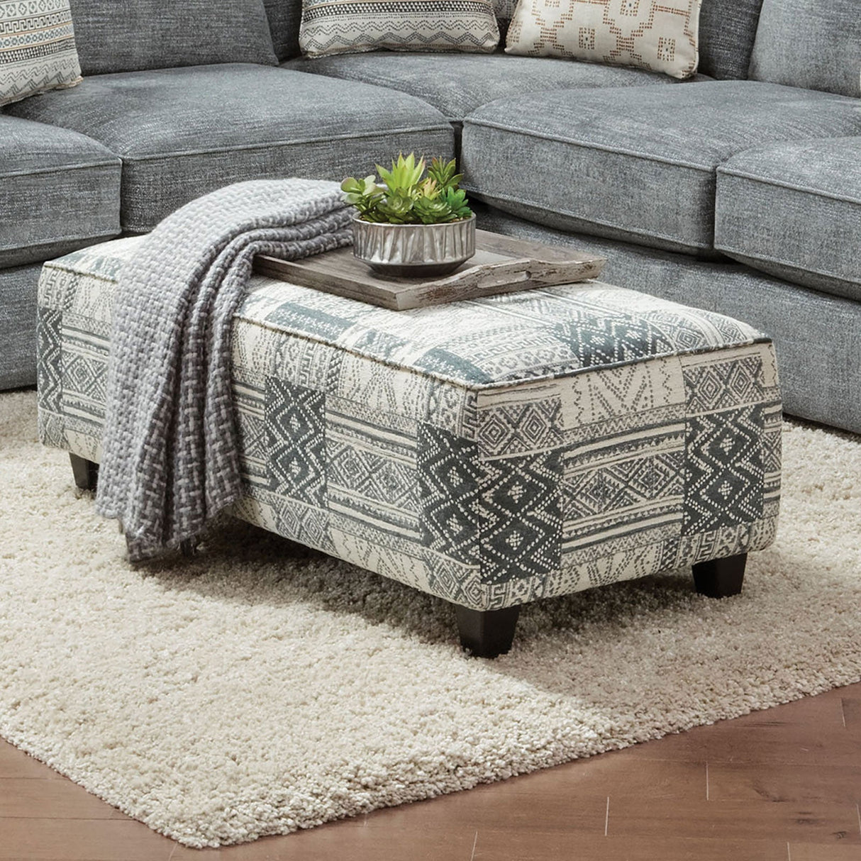 Eastleigh Tribal Multi Ottoman from Furniture of America - Luna Furniture