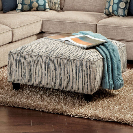 Eastleigh Stripe Multi Ottoman from Furniture of America - Luna Furniture