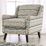 Chancery Gray/Navy Chair from Furniture of America - Luna Furniture