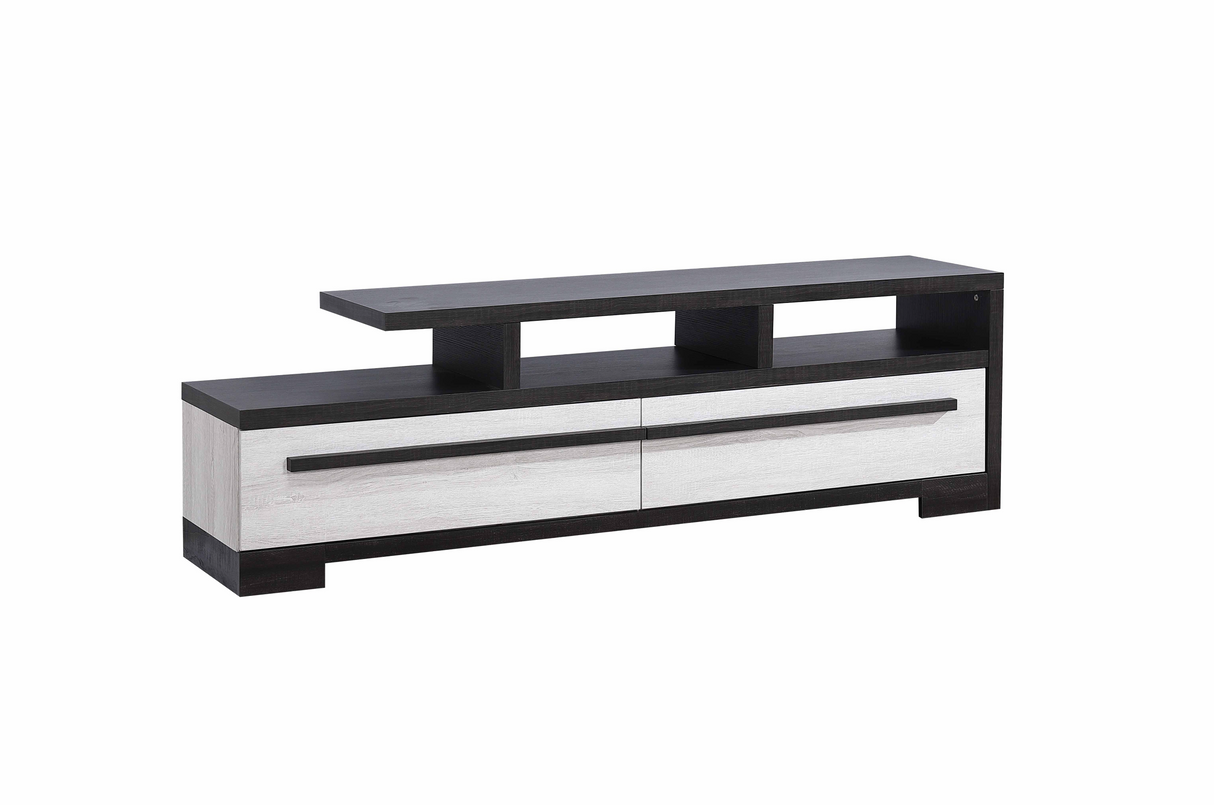 Remington Black/White 72" TV Stand -  Crown Mark - Luna Furniture