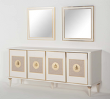 Mistral Opak White/Leather Buffet