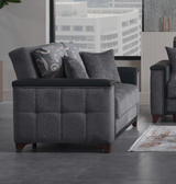 Charlotte Beatto Anthracite Loveseat