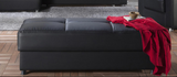 Elegant Santa Glory Black Ottoman from Bellona - Luna Furniture