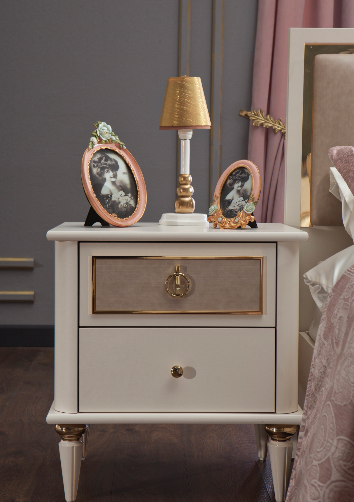 Mistral Opak White Nightstand