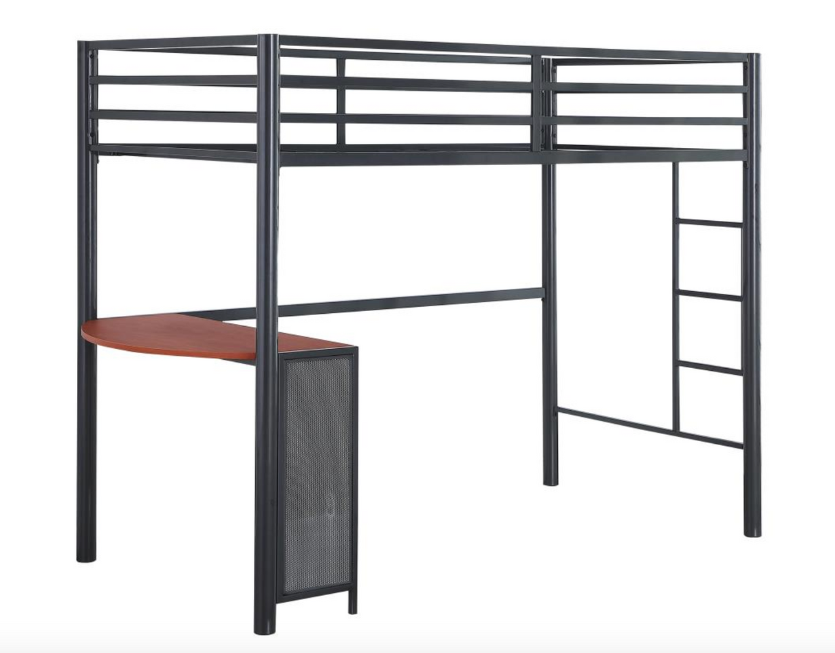 Fisher Twin Workstation Loft Bed Gunmetal -  Coaster - Luna Furniture