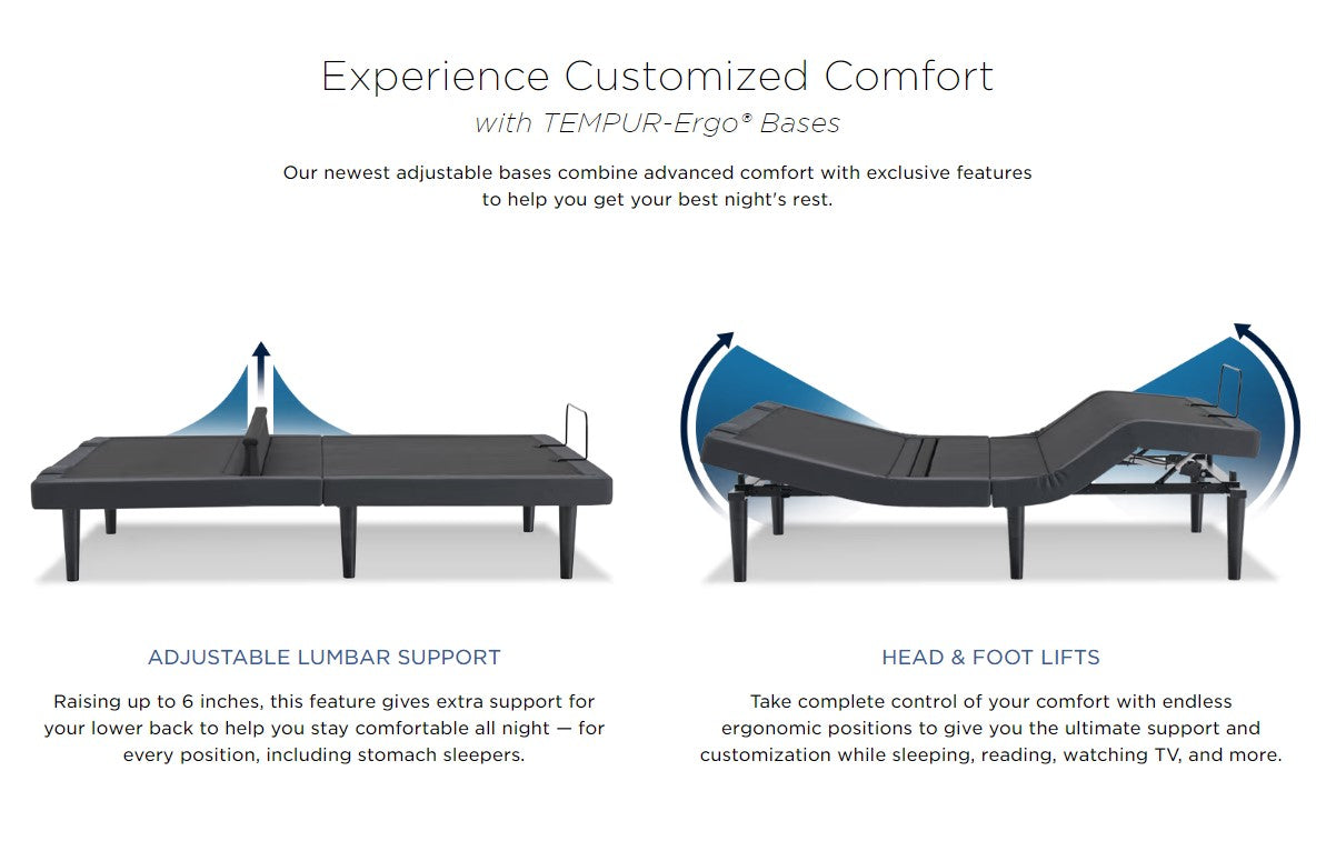 TEMPUR-Ergo® ProSmart™ Adjustable Power Base, Split Cal King Size -  Tempur-Pedic - Luna Furniture