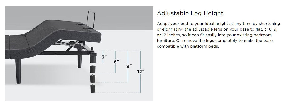 TEMPUR-Ergo® Adjustable Power Base, Queen Size -  Tempur-Pedic - Luna Furniture