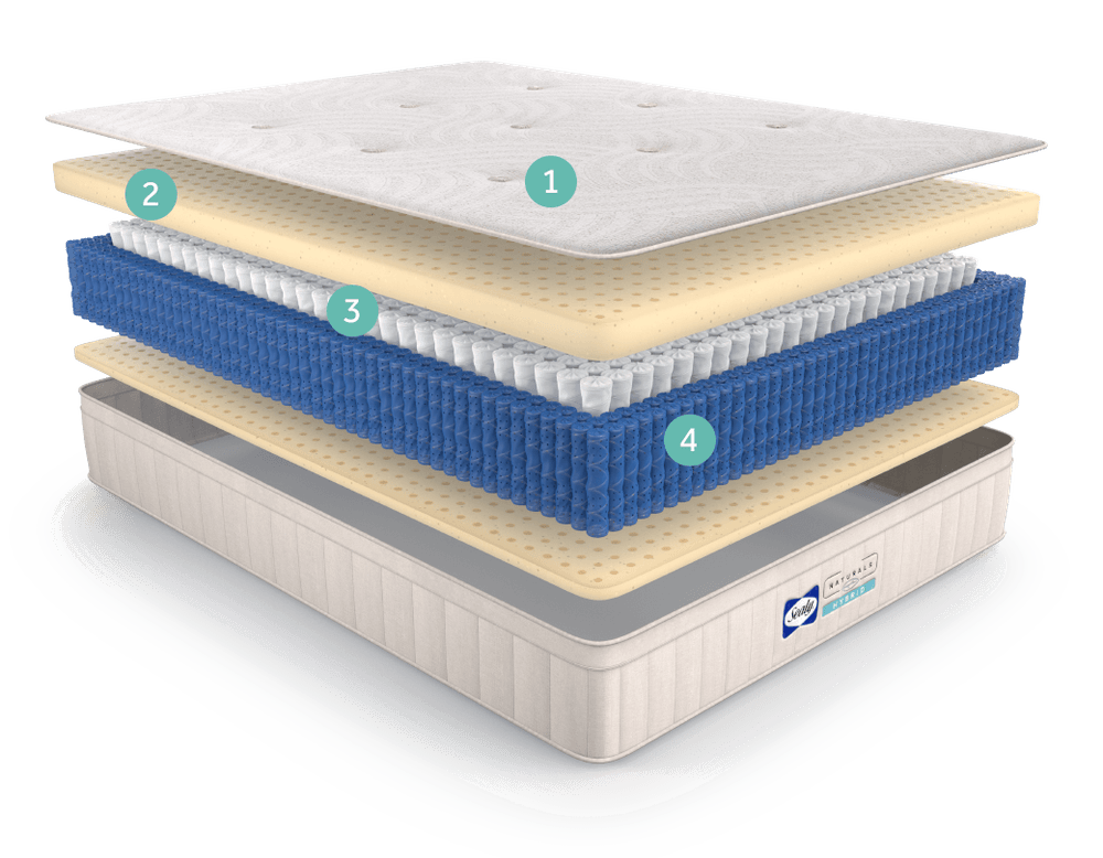 Sealy® Naturals™ Hybrid Firm Mattress, Queen Size from Sealy - Luna Furniture