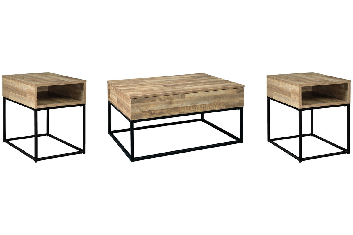 Gerdanet Natural Coffee Table and 2 End Tables -  Ashley - Luna Furniture