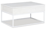 Deznee White Lift-top Coffee Table and 2 End Tables from Ashley - Luna Furniture