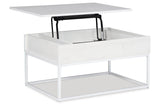 Deznee White Lift-top Coffee Table and 2 End Tables from Ashley - Luna Furniture