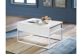 Deznee White Lift-top Coffee Table and 2 End Tables from Ashley - Luna Furniture