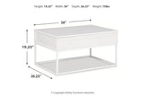 Deznee White Lift-top Coffee Table and 2 End Tables from Ashley - Luna Furniture