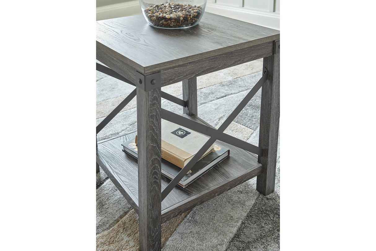 Freedan Grayish Brown Lift-top Coffee Table, 2 End Tables and Console -  Ashley - Luna Furniture