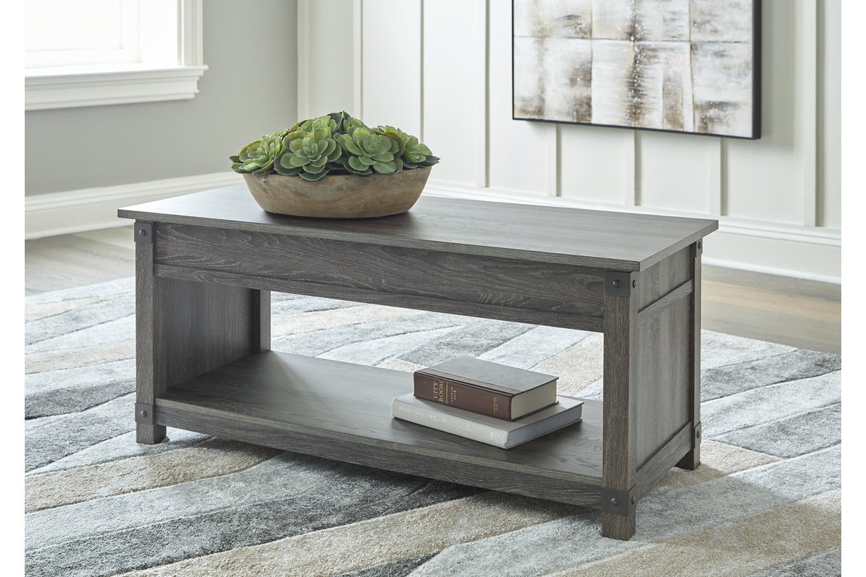 Freedan Grayish Brown Coffee Table and 2 End Tables -  Ashley - Luna Furniture